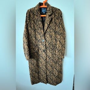 Mod Cloth Tiger Stripped Peacoat